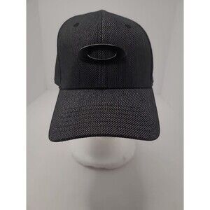 Oakley Flexfit Hat Size L/XL Cap Solid Black with Logo Flex